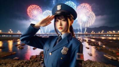 第45回いたみ花火大会 ― 雨の中でも、安心を支える警備の力 ―